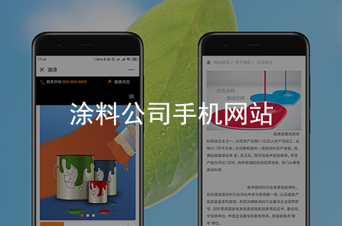 涂料公司手机网站制作案例